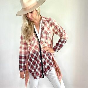 Anthropologie Multicolor Plaid Button Down Shirt